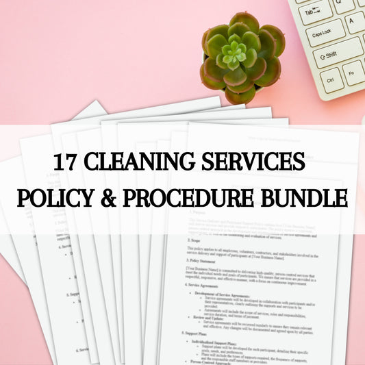 NDIS Cleaning Services Policy Bundle