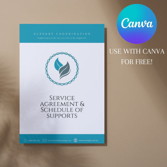 Service Agreement Canva Template TEAL Design