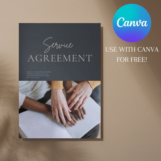 Service Agreement Canva Template BOLD Design