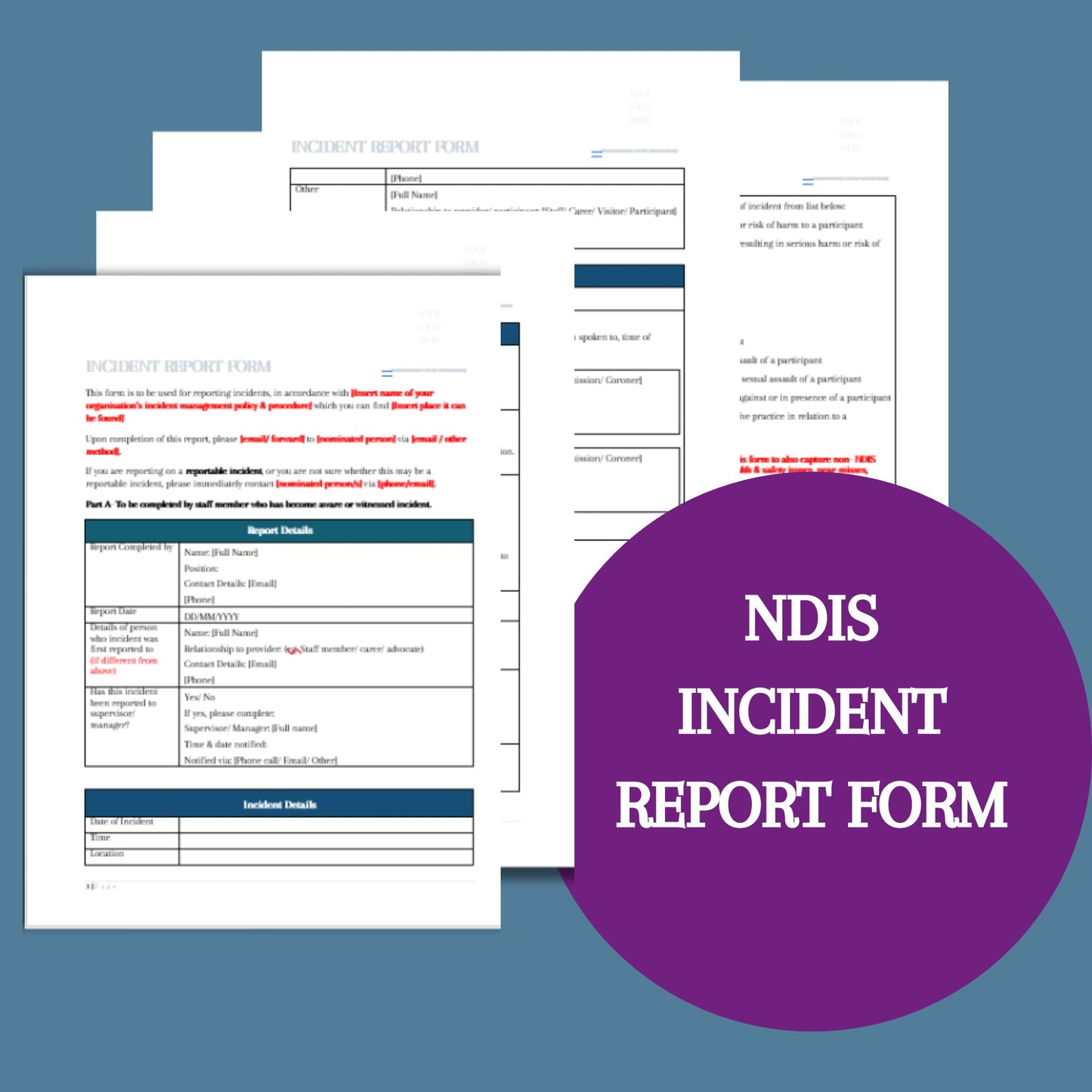 Incident Report Form Template