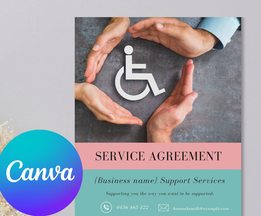 Service Agreement Canva Template PASTEL Design