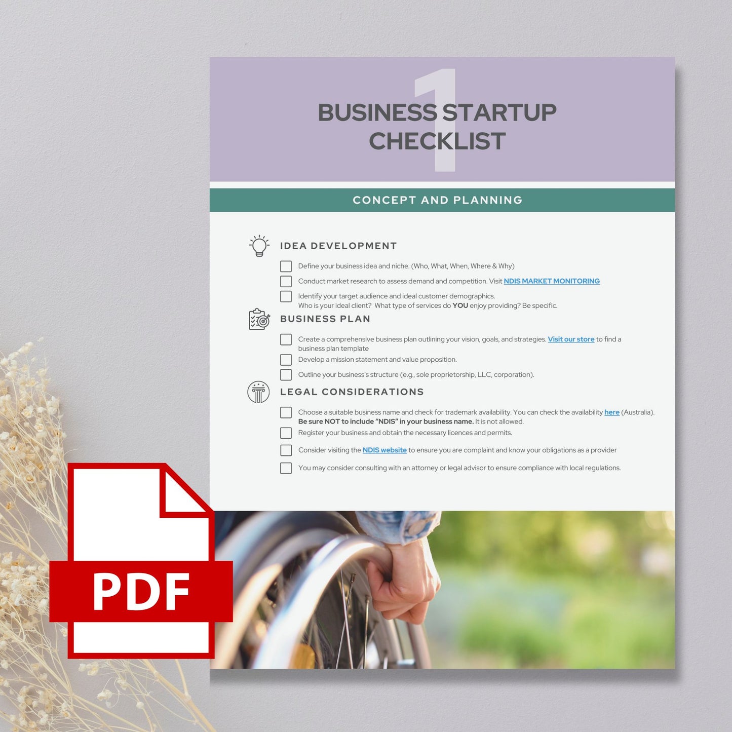 NDIS Business Start up Checklist Template