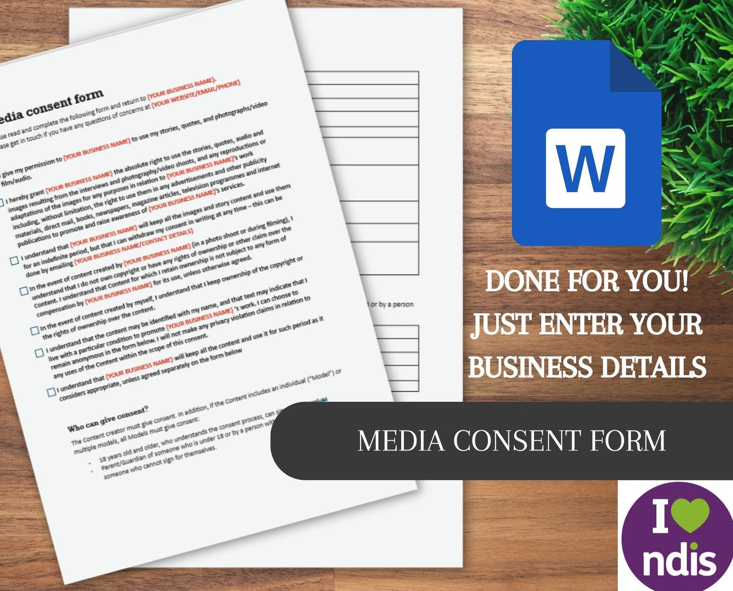 Media Consent Form Template