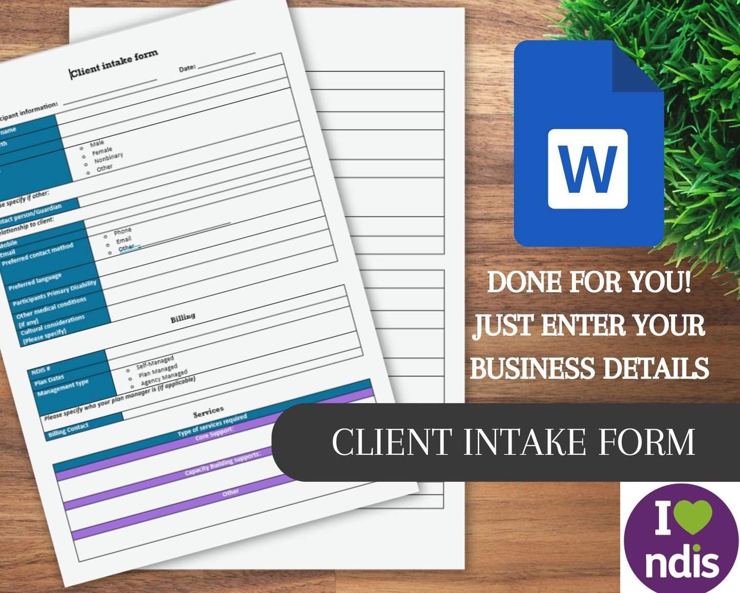 Client Intake Form Template