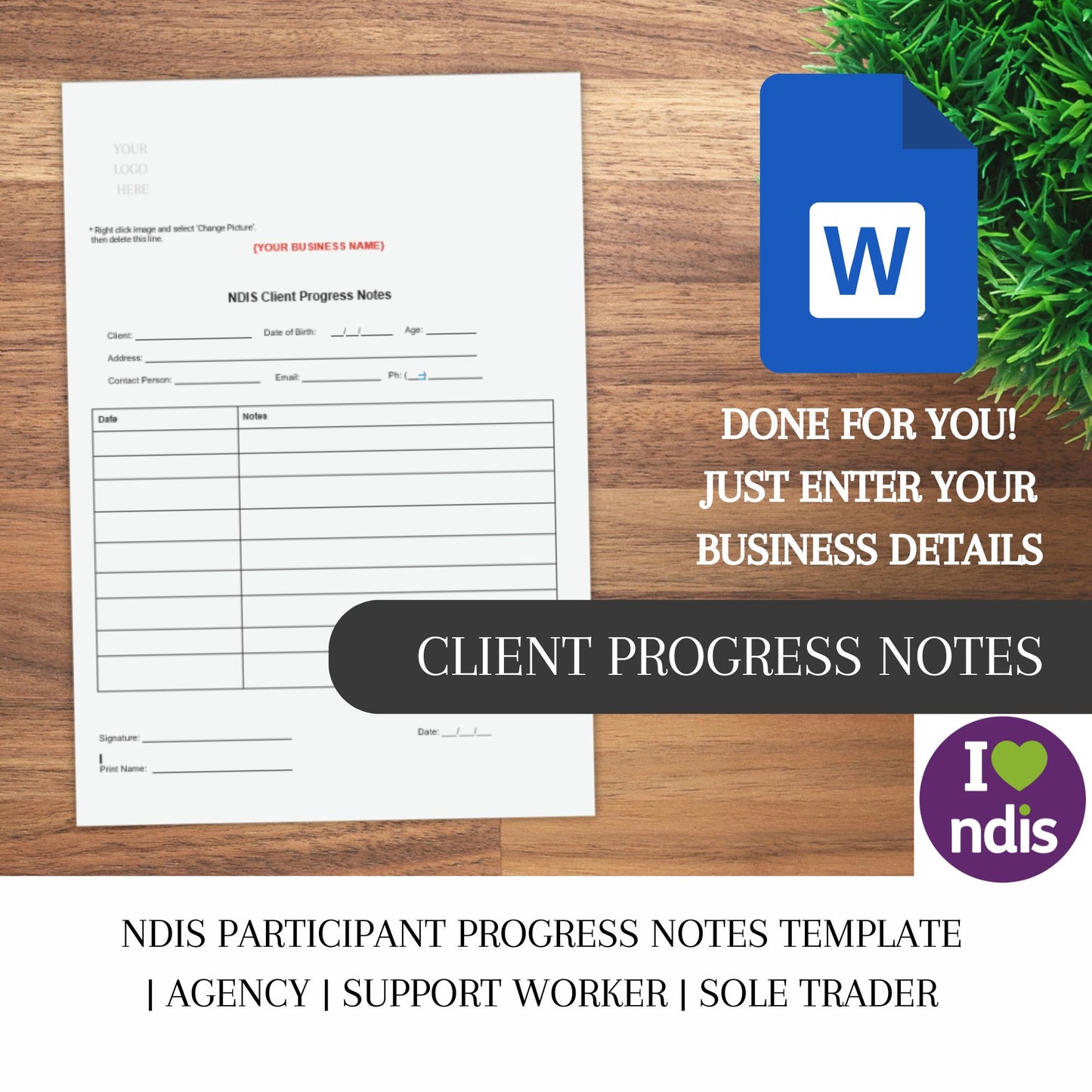 Client Progress Notes Template