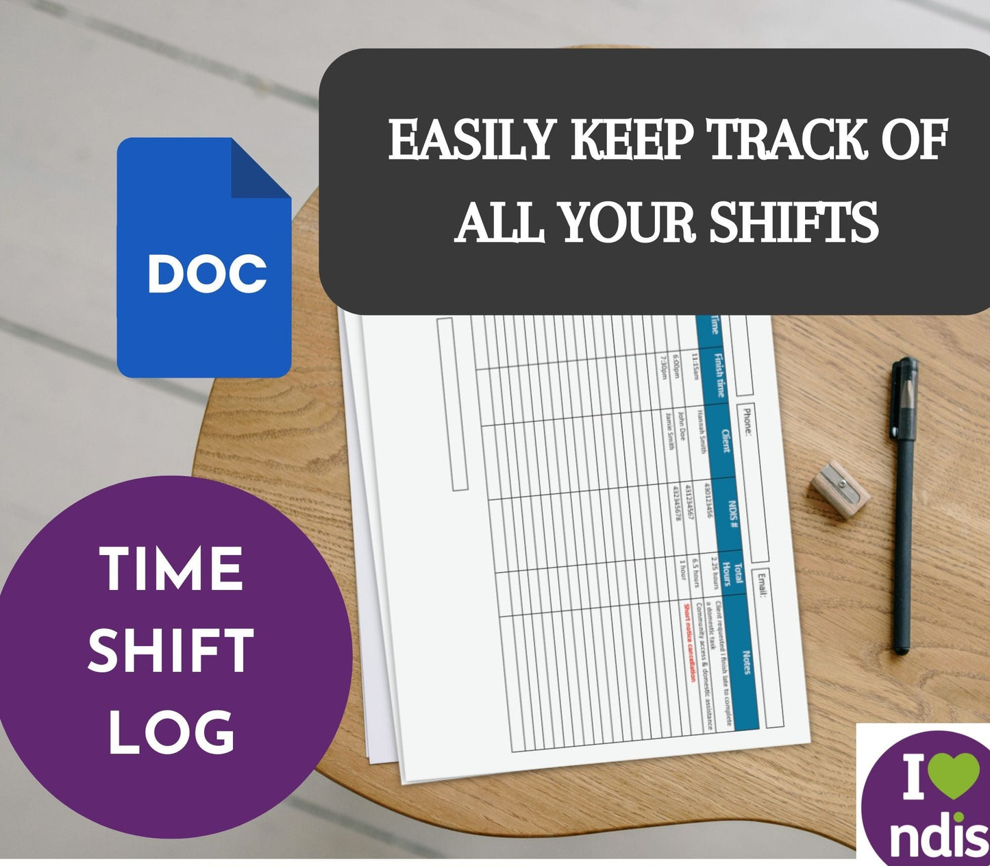 Shift Timesheet Template