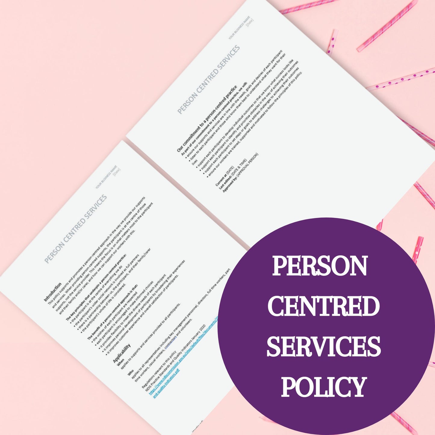 Person Centred Services Policy Template