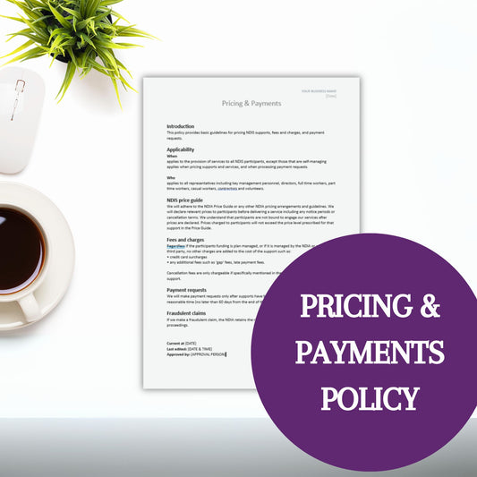 Pricing & Payments Policy Template