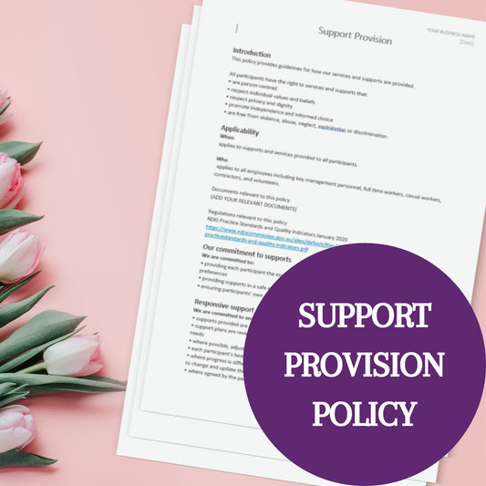 Support Provision Policy Template