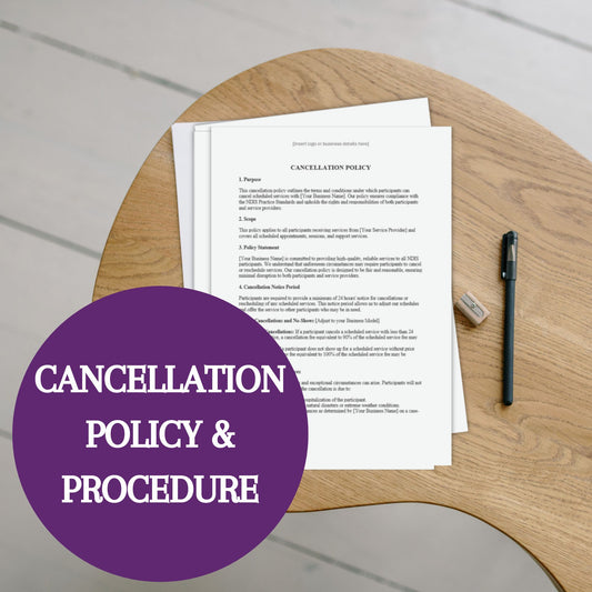 Cancellations Policy Template