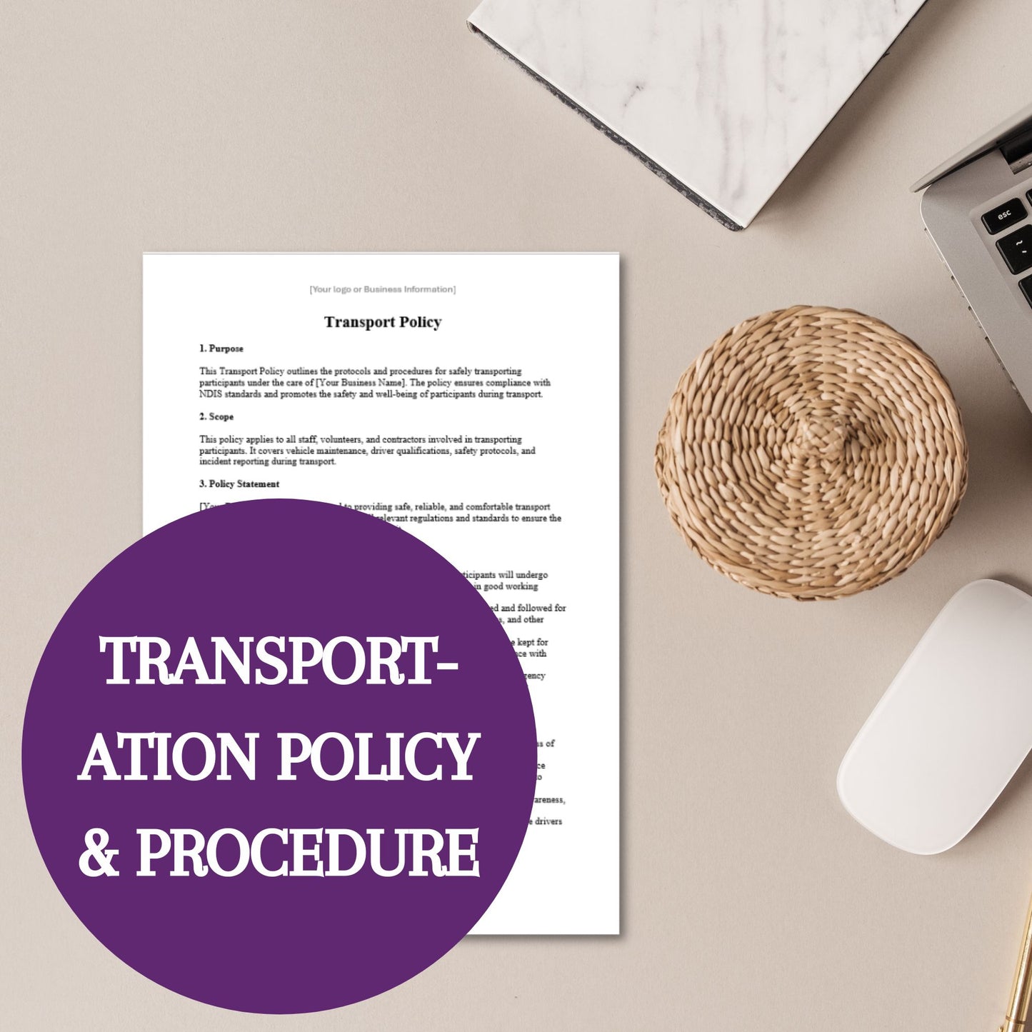 Transportation Policy and Procedure Template