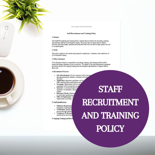 Staff Recruitment and Training Policy Template