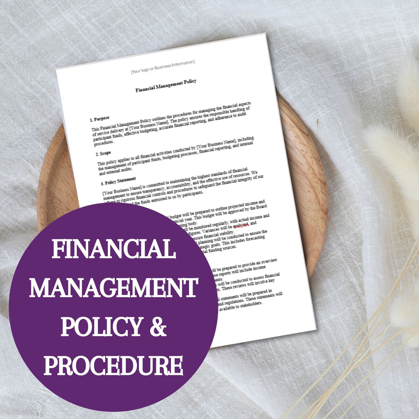 Financial Management Policy Template