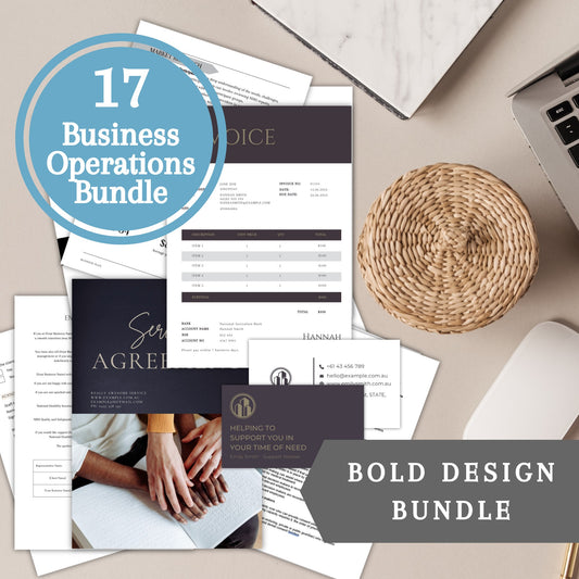 NDIS Support Worker Business Operations Bundle Template